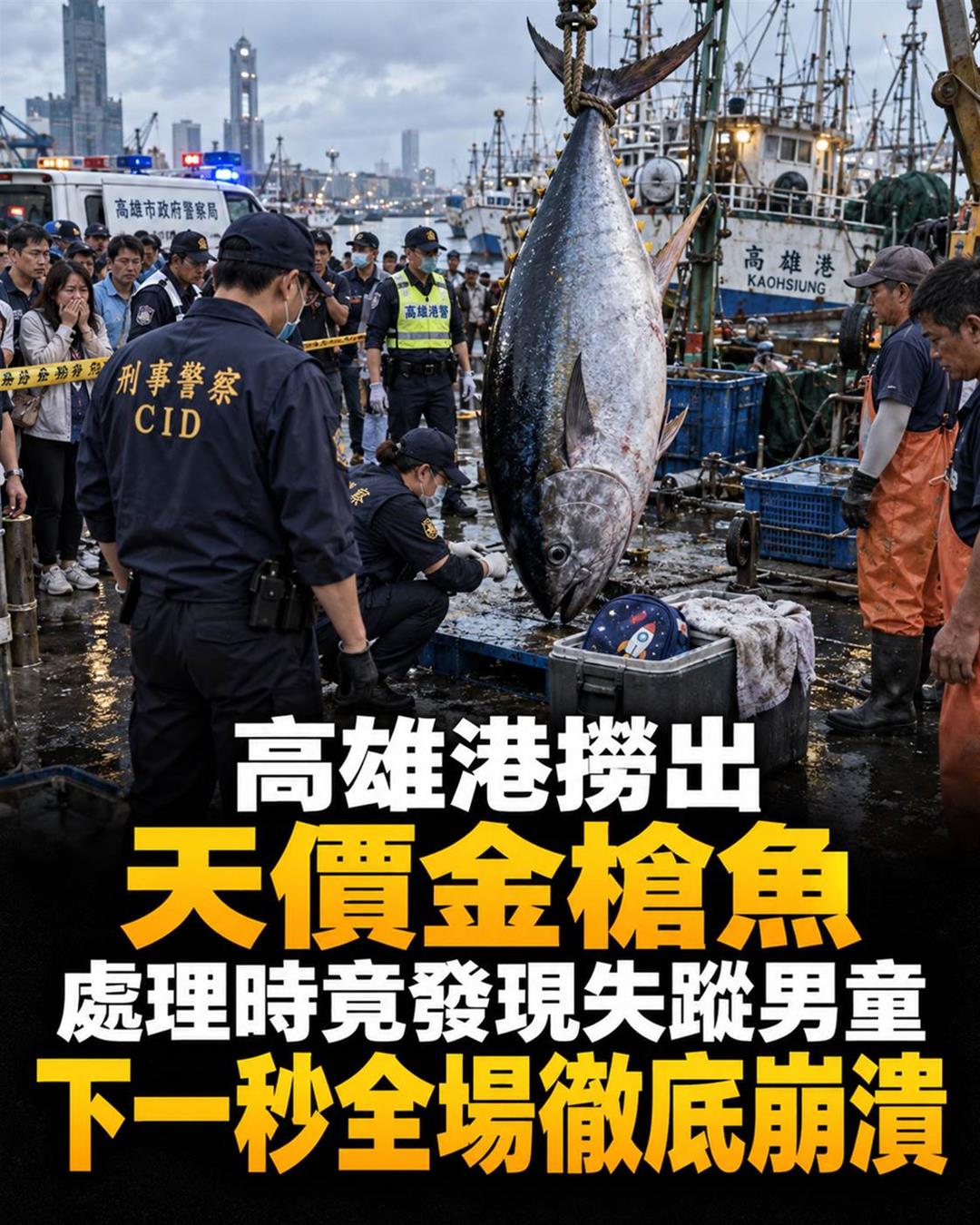 高雄巨魚剖開驚見失蹤童身影，港口30年前的秘密突然浮上水面