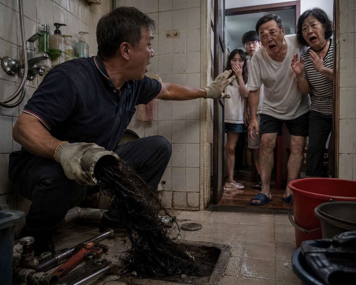 彰化57歲男子每天洗澡4小時,排水孔冒黑髮後妻子慌了