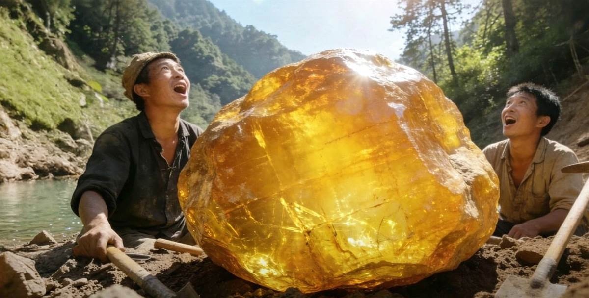 苗栗63歲山民挖出半米黑色巨石,珠寶商開3000萬後他仍不敢切開