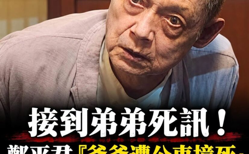 鄭平君接到63歲弟弟猝逝消息，跪在墳前痛哭，40年前父親遭撞往事再湧上心頭