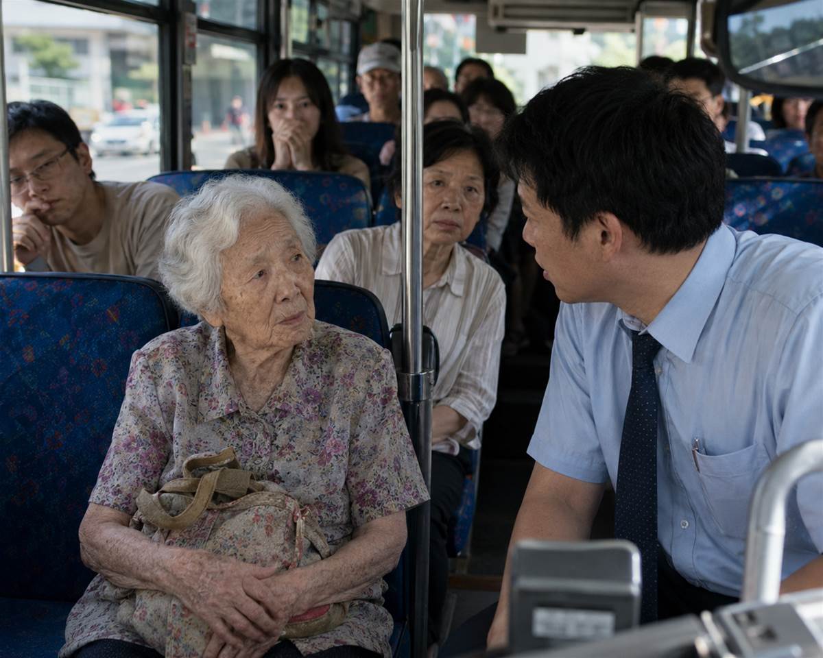 公車終點從不是目的地，81歲阿嬤拿出舊照片後，車內瞬間安靜