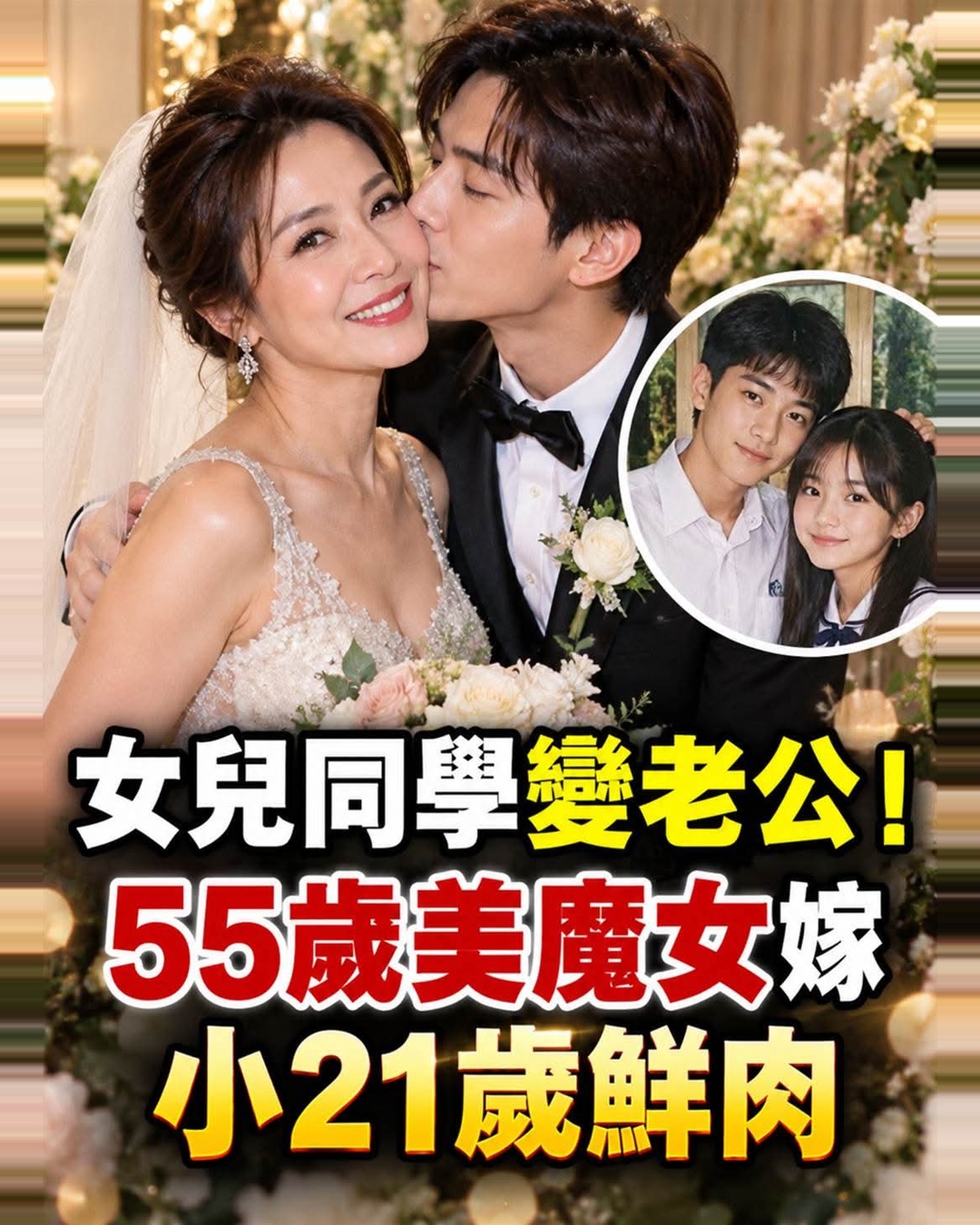 55歲女子嫁給女兒小學同學，21歲年齡差背後，真正打動她的是這件事