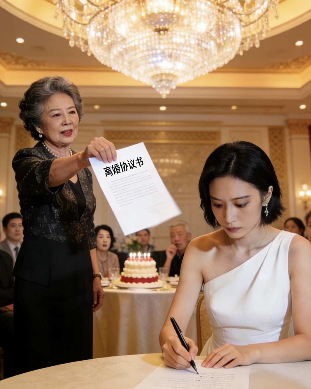 婆婆壽宴甩出離婚協議逼她簽，她落筆後帶走一個隨身碟，三年真相即將揭開