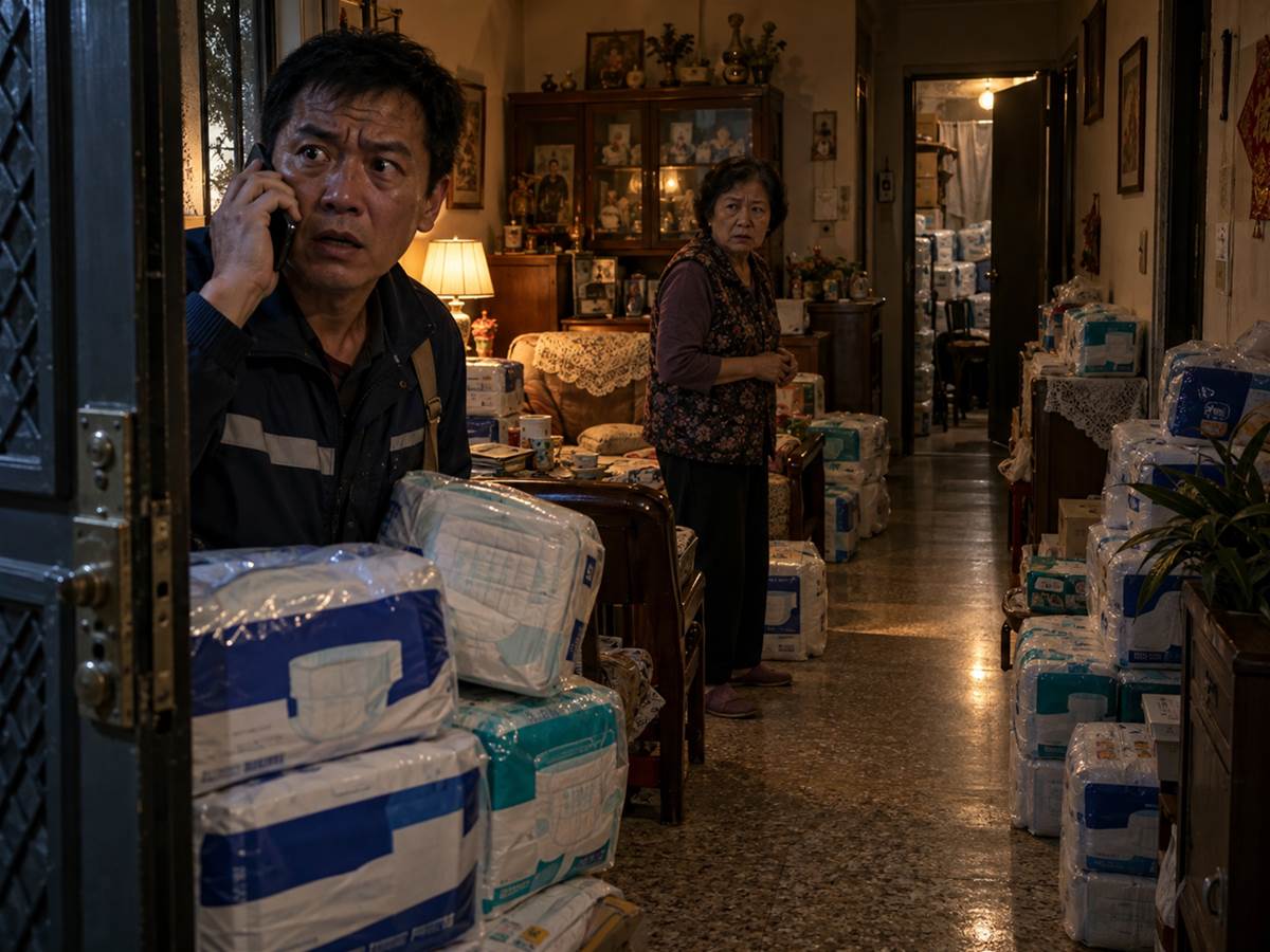 彰化67歲婦人連續1個多月每天買10大包尿布,藥局老闆送貨上門後,房內傳來敲擊聲 內文圖片