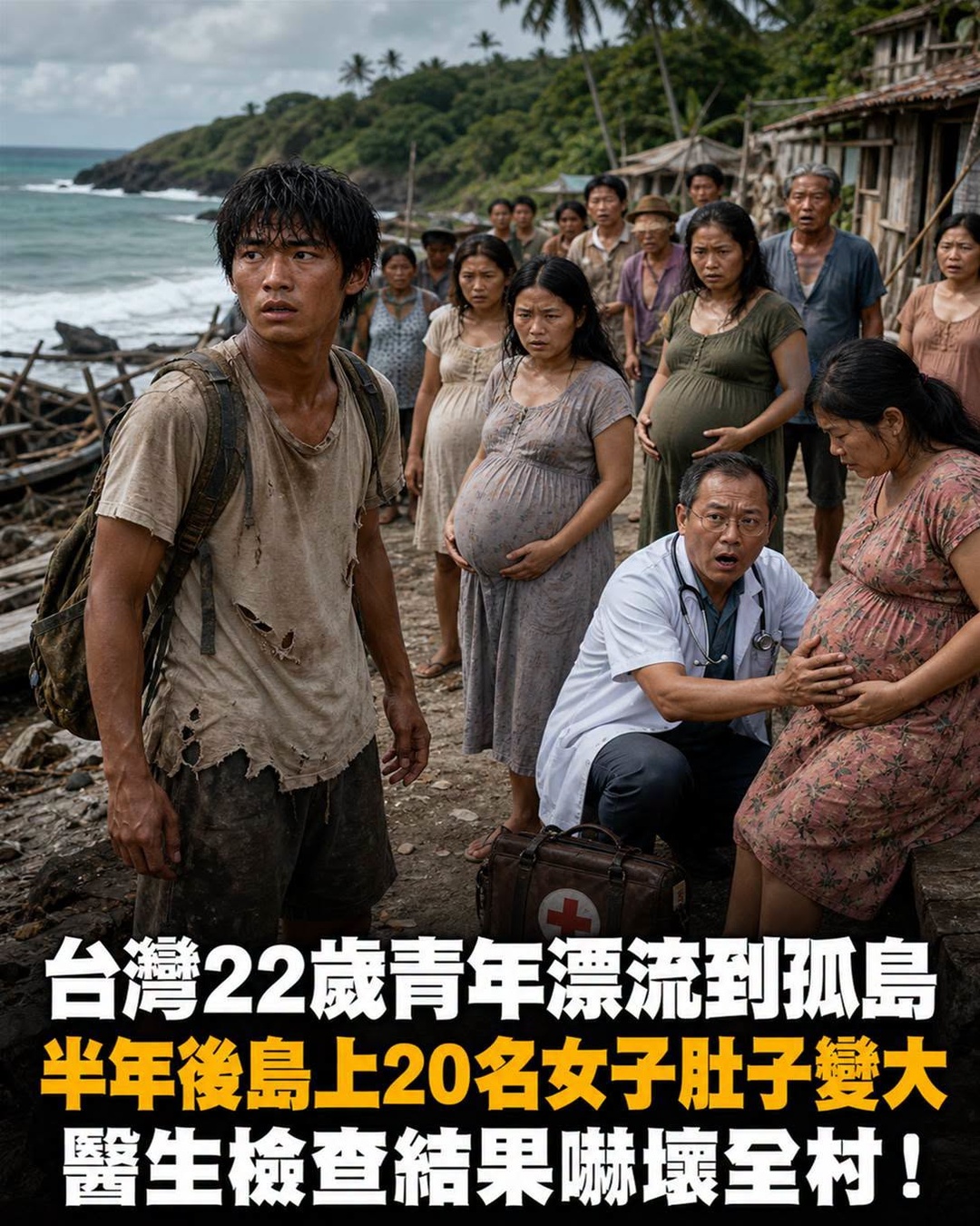 22歲漁民漂流孤島半年,20名女子腹部同時變大,海面漁船現身前謎團未解