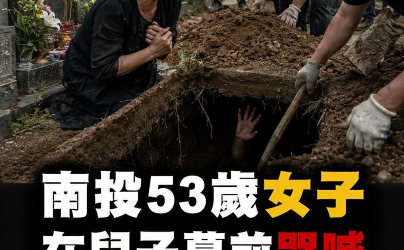 南投53歲母親清明掃墓聽見兒子喊「媽」，堅持挖開墓地後，鐵盒裡藏著三年秘密
