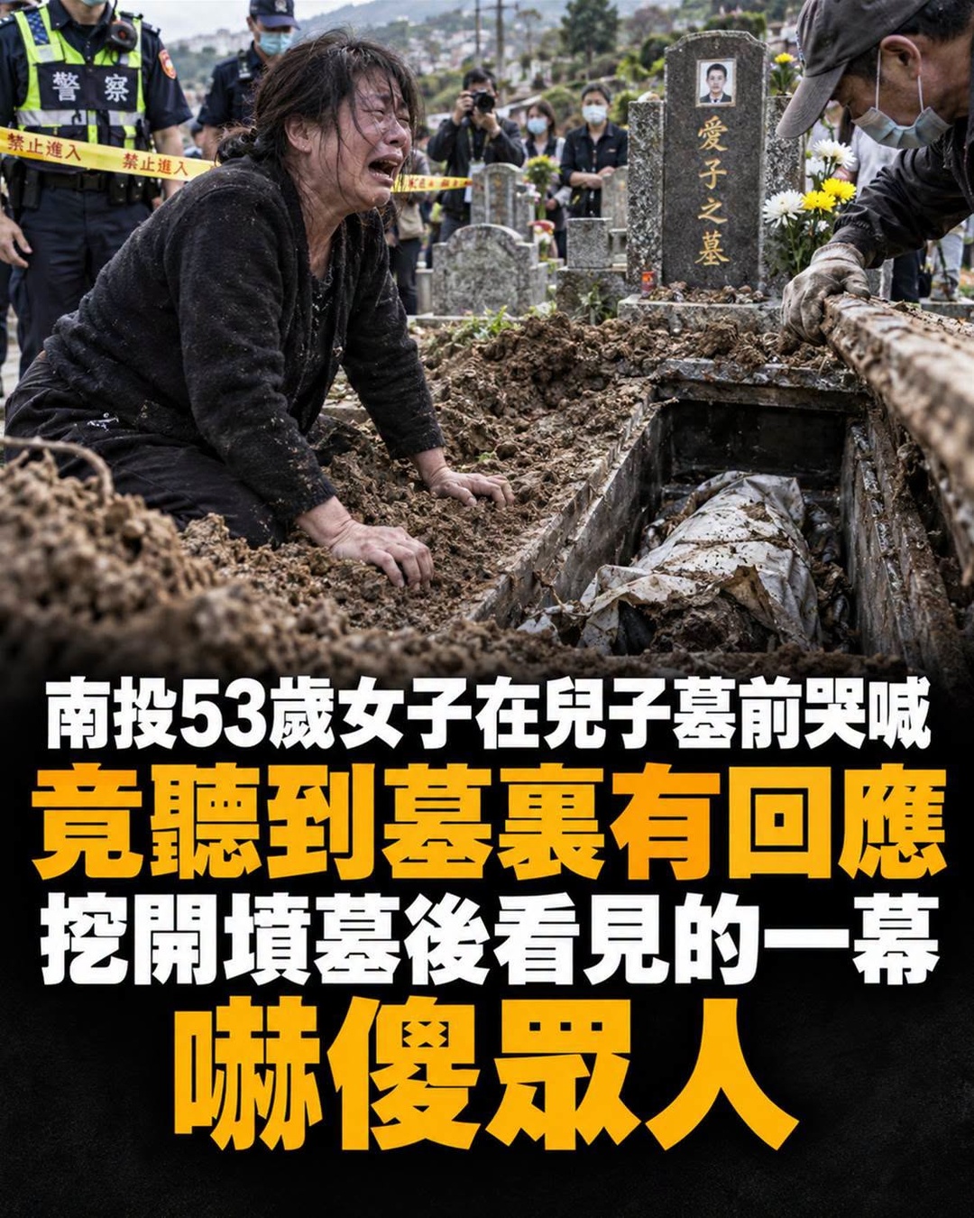 南投53歲母親墓前聽見「媽」聲，兒子離世3年後挖出鐵盒，紙上內容讓真相翻轉