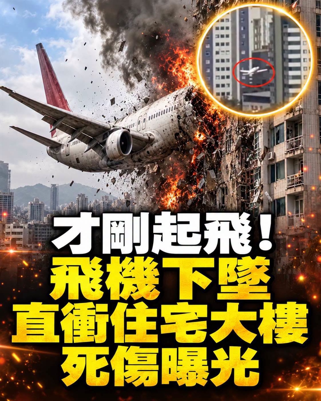 小型飛機起飛後撞進三層樓住宅，5人死傷結果曝光