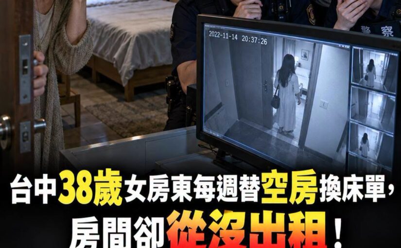 空房從未出租卻每週換床單，臺中女房東調監視器揭開3年前失蹤案