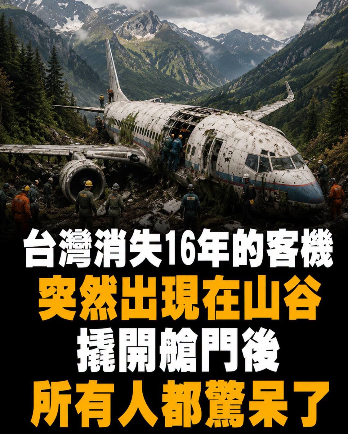 消失多年的客機現身山谷，艙門打開後127名乘客竟還有生命跡象