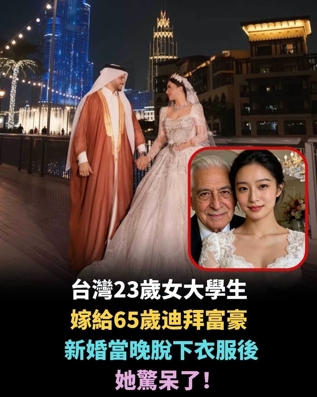 台灣23歲女大生嫁65歲迪拜富豪,新婚夜看見背上紋身,竟牽出失蹤母親的線索