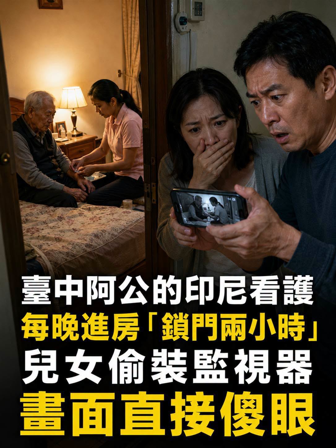 82歲父親每晚與24歲看護關門兩小時，兒子偷裝監視器後才知道他在堅持什麼