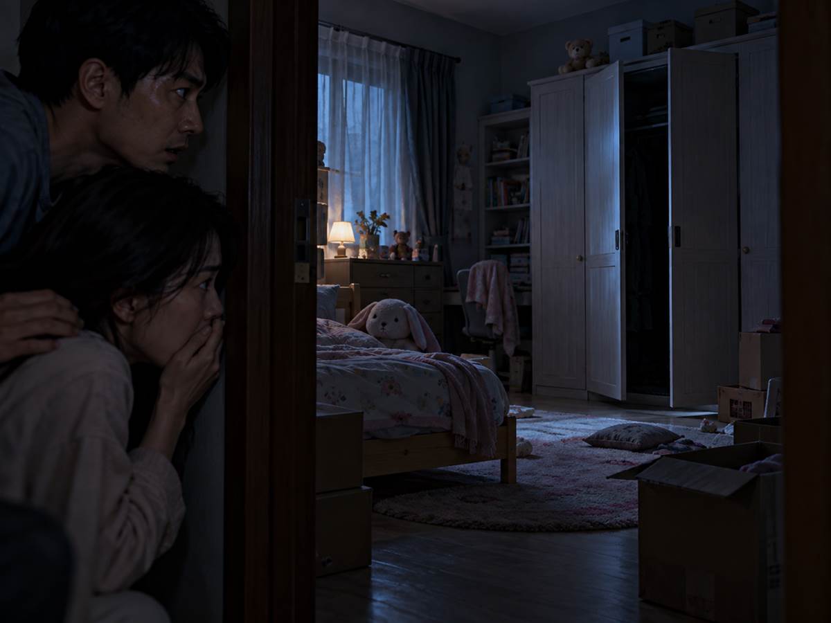 臺南一家三口住進新家後，女兒每天說衣櫃裡有人！父母第10晚躲在房外，衣櫃門自己開啟後兩人當場僵住