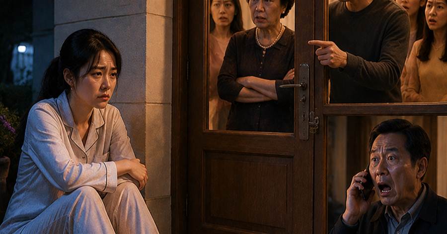 只晚回家5分鐘被婆婆鎖在門外，老公還說「都是你自找的」隔天他們接到一通電話，全家傻眼