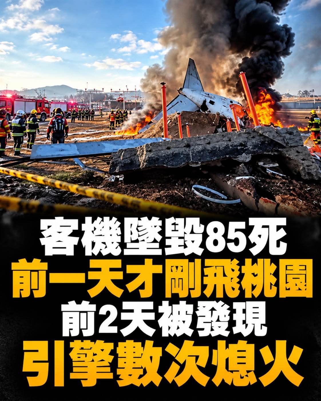 客機墜毀85死，前一天才飛桃園，乘客早就發現引擎反覆熄火