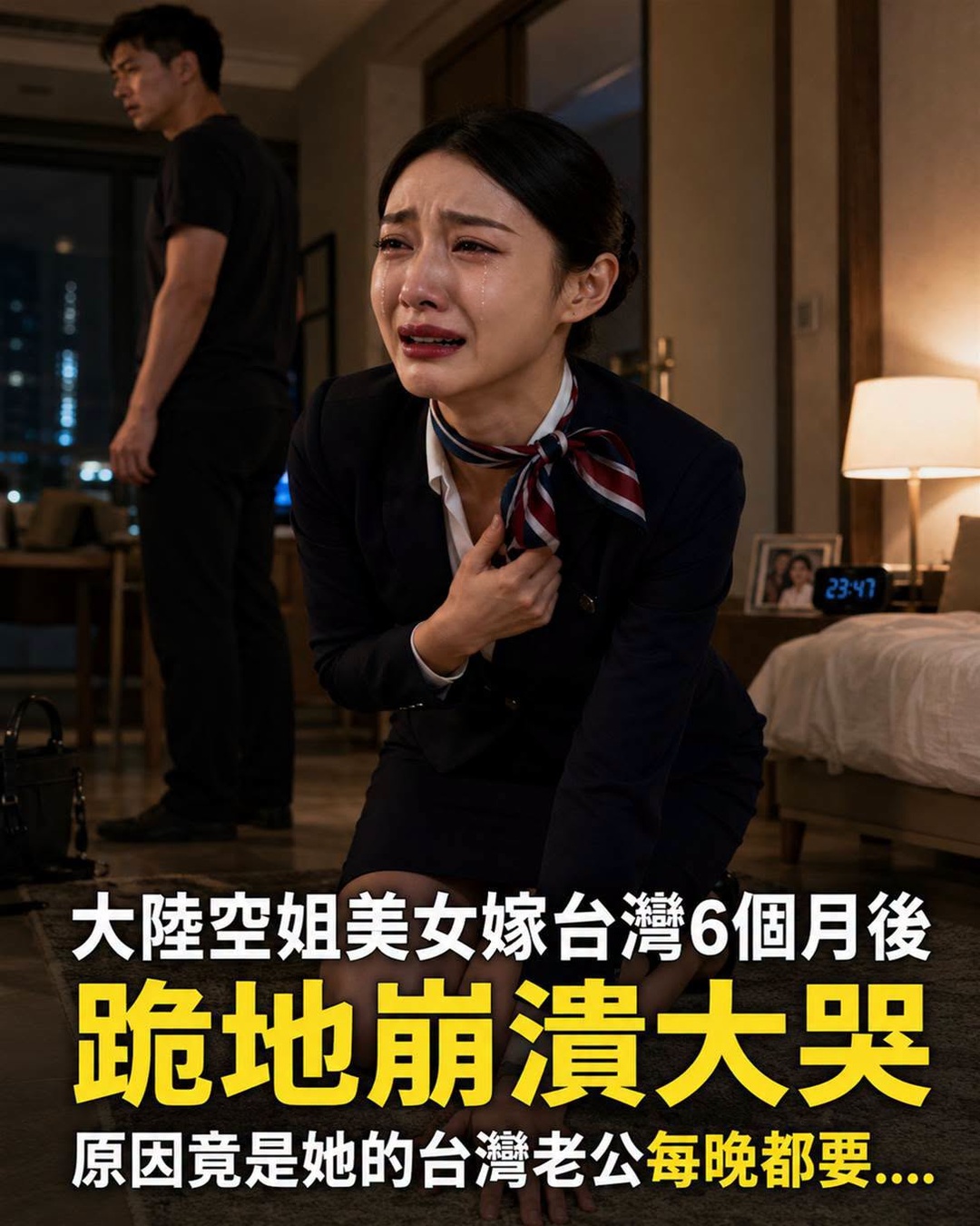 成都空姐嫁到高雄後曾崩潰落淚，丈夫用日常細節讓她改變心意