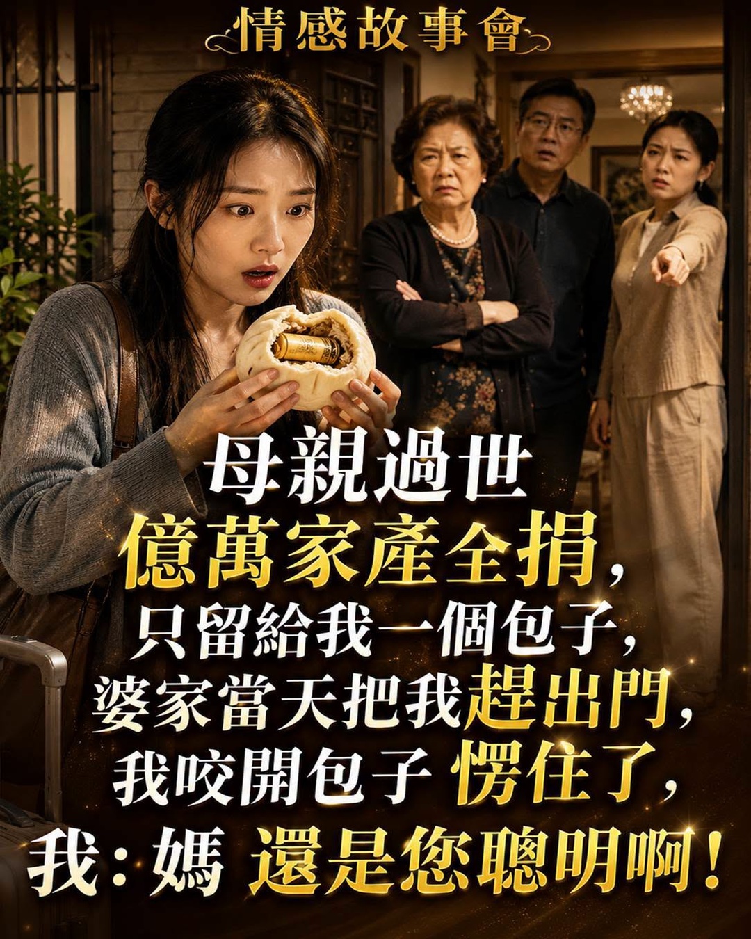 母親遺產11.7億全捐,只留女兒一個包子,婆家笑完才發現真正的秘密