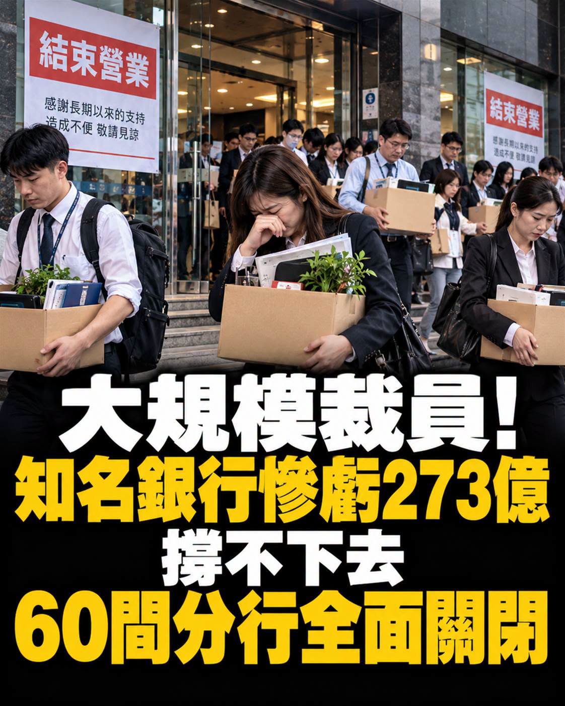 旗星銀行慘虧273億,宣布關閉60間分行…轉型危機全面浮現