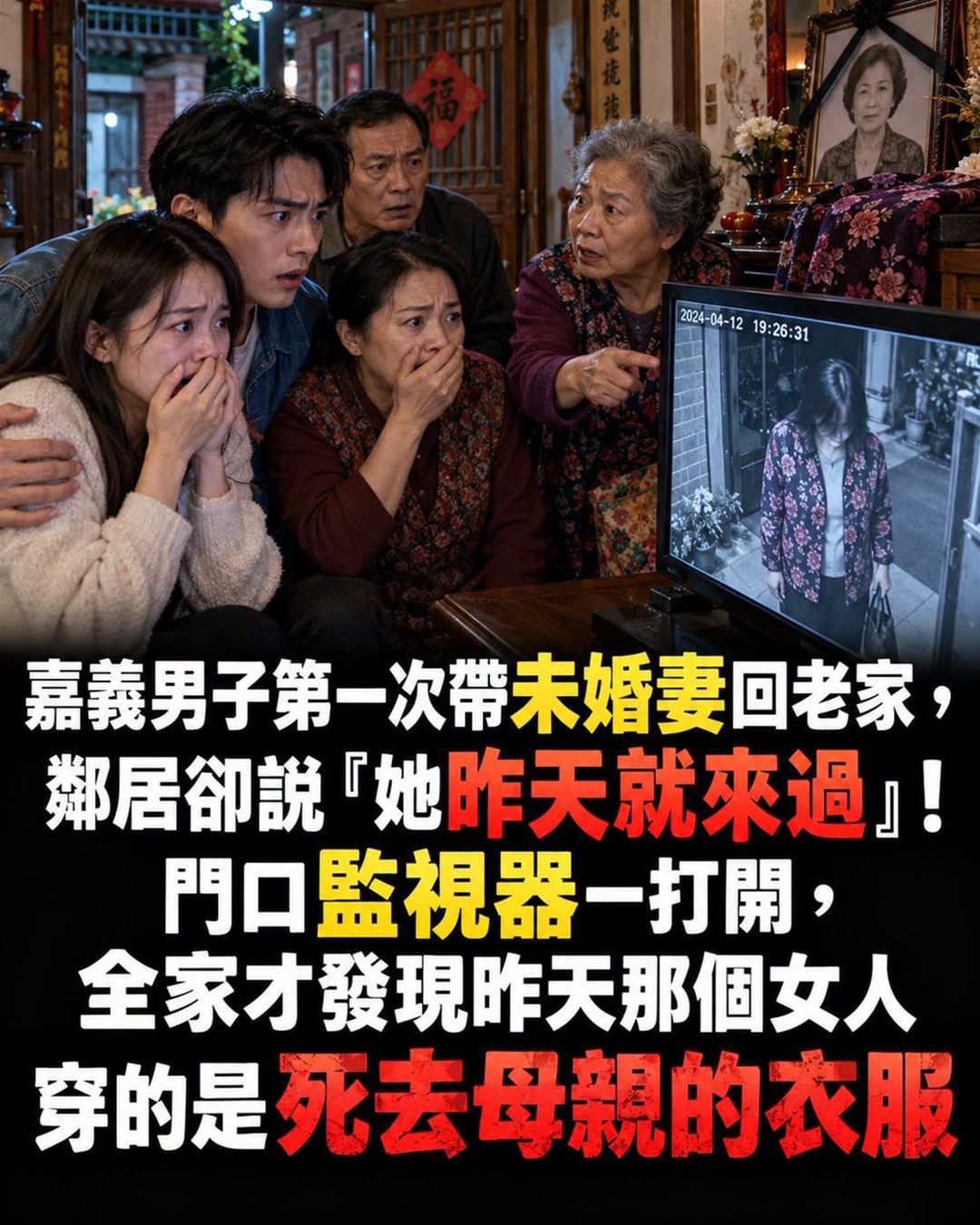 38歲男子帶未婚妻回嘉義老家，鄰居一句「妳昨天來過」後，30年身世秘密被翻出