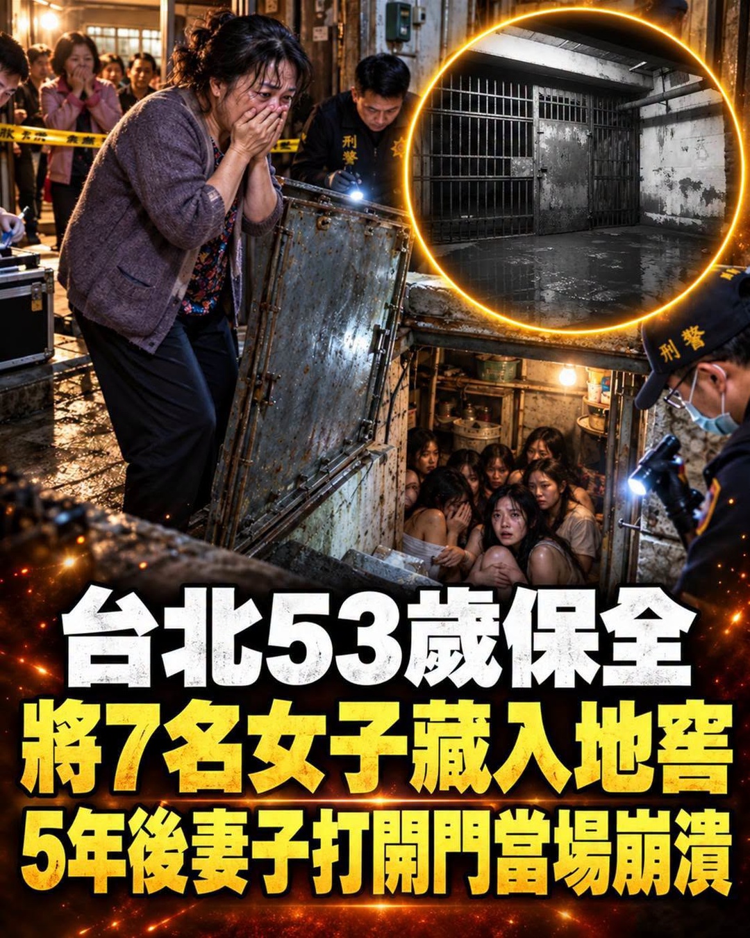 妻子終於打開地下室,53歲保全藏7名女子的5年秘密曝光
