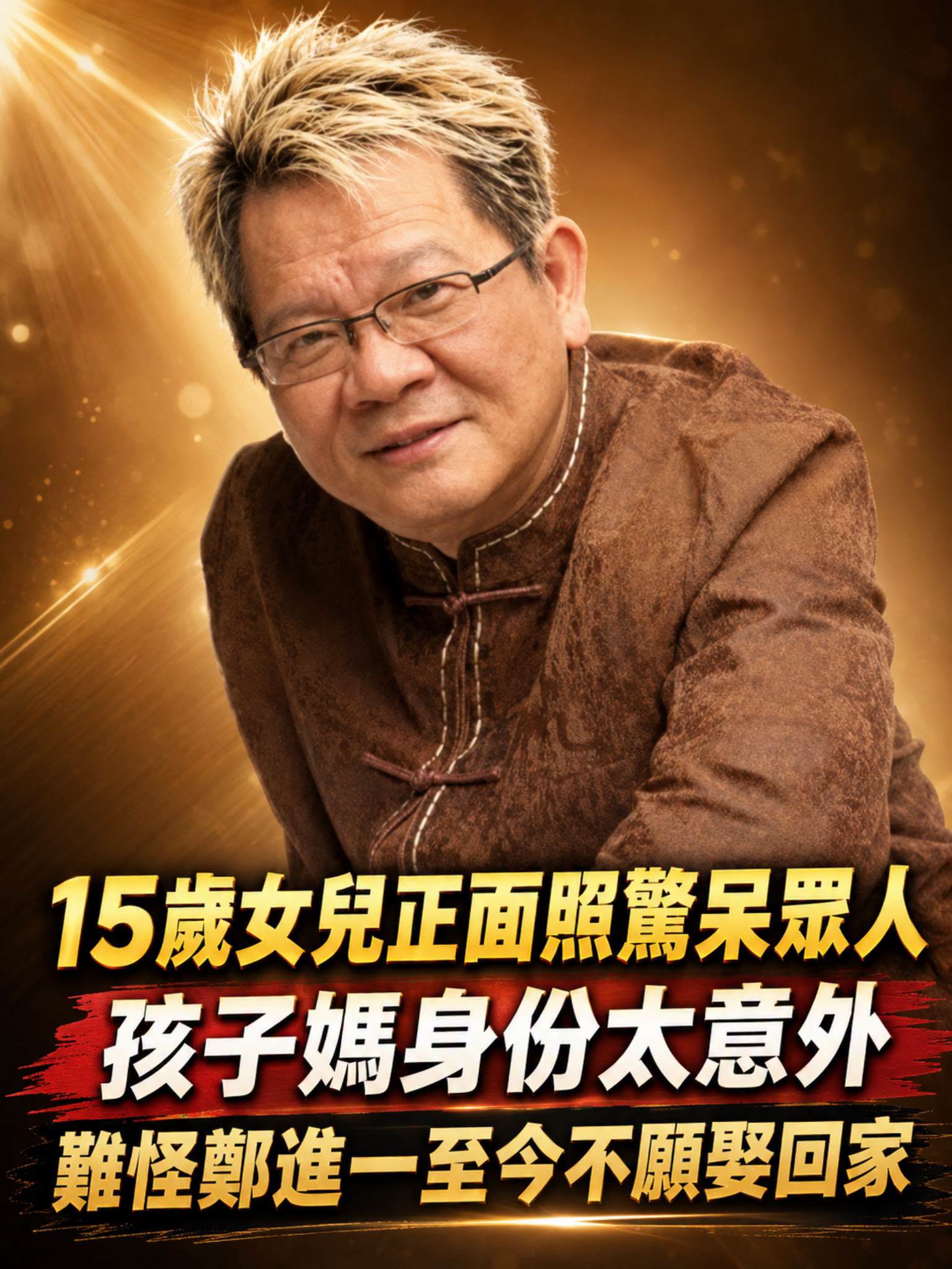 鄭進一15歲女兒正面照曝光，母親身分傳聞引熱議，他對結婚早有答案