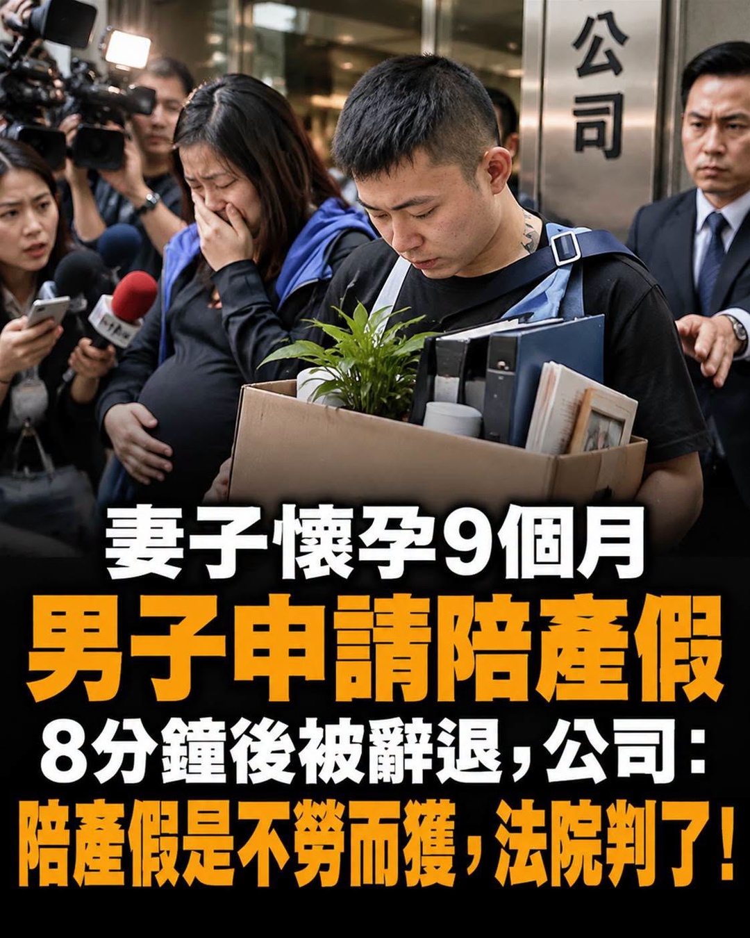 妻子懷孕37週申請10天陪產假,8分鐘後遭解約,法院審理結果曝光