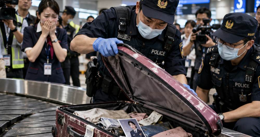 台灣空姐離奇失蹤12年，她的行李箱卻突然出現在機場轉盤，警察打開後全場震驚