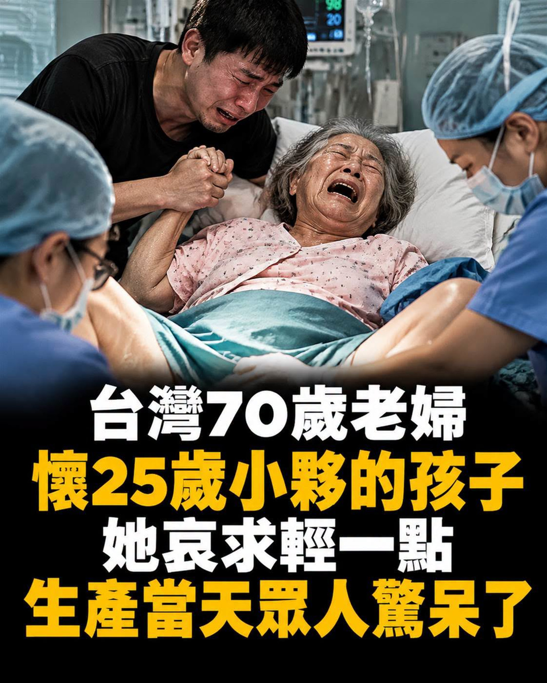 70歲阿香與25歲阿明公開相戀，腹部隆起後全村譁然，生產當天風波再起