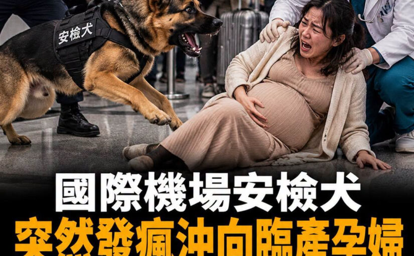 機場安檢犬突然衝向34週孕婦，醫療影像出現異常後現場緊急封鎖